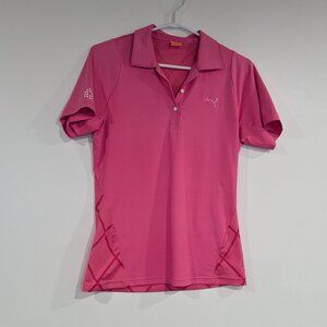 Puma Dry Fit Polo Tee Pink Size Small